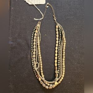 Silpada Silver Hematite Glass Hailstone Necklace N1936